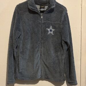 Cozy Kids Fleece Jacket with Star Emblem - Dark Gray
